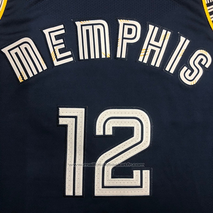 Maillot Memphis Grizzlies Ja Morant #12 Ville 2021-22 Authentique Bleu